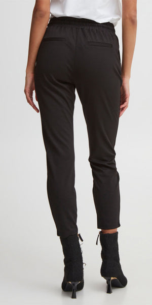 Luxe Laid-Back Ponte Joggers - Black