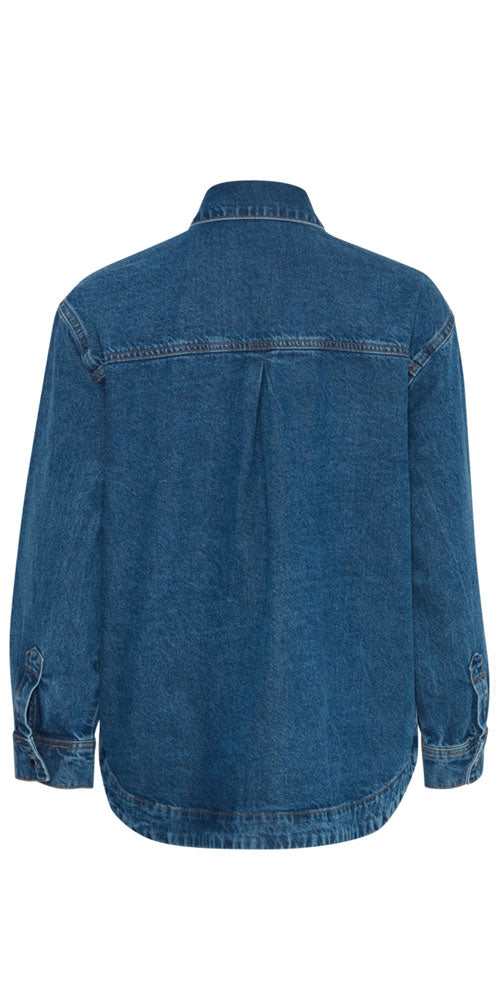 B.Young Studded Denim Shirt Jacket