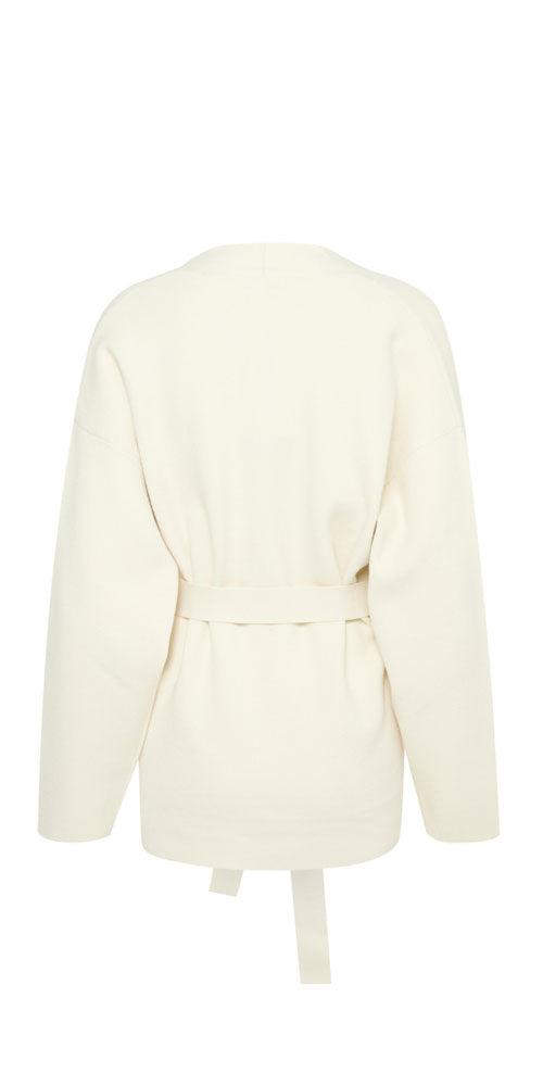 B.Young Belted Cardigan, cream