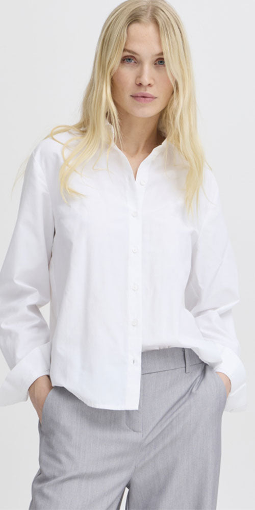 B.Young Button Up Shirt, white