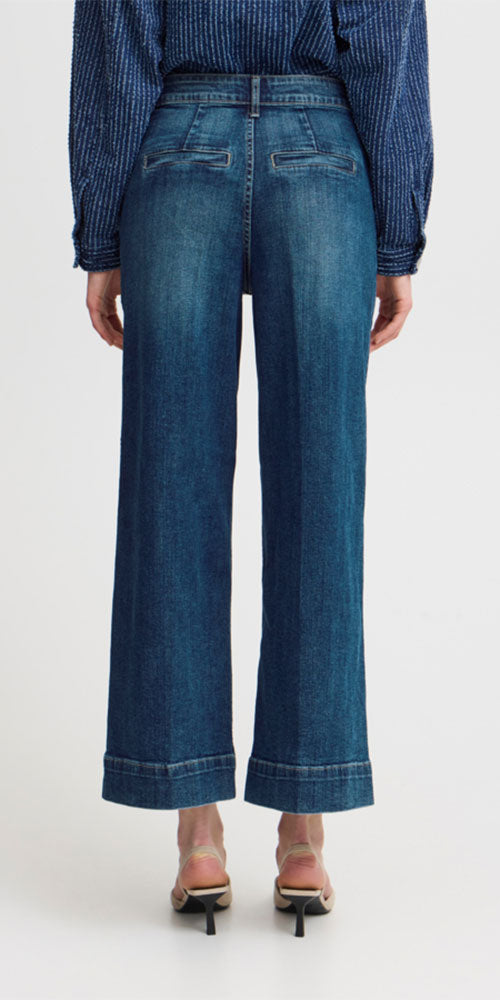 B.Young Cropped Wide Jeans