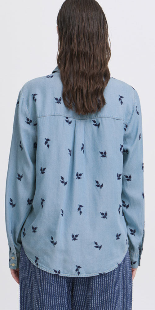 B.Young Embroidered Denim Shirt