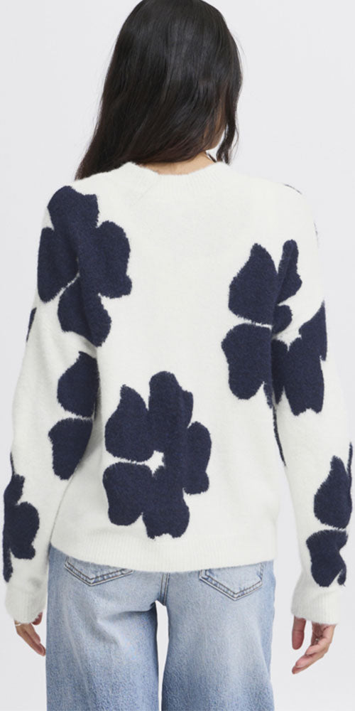 B.Young Flower Print Sweater