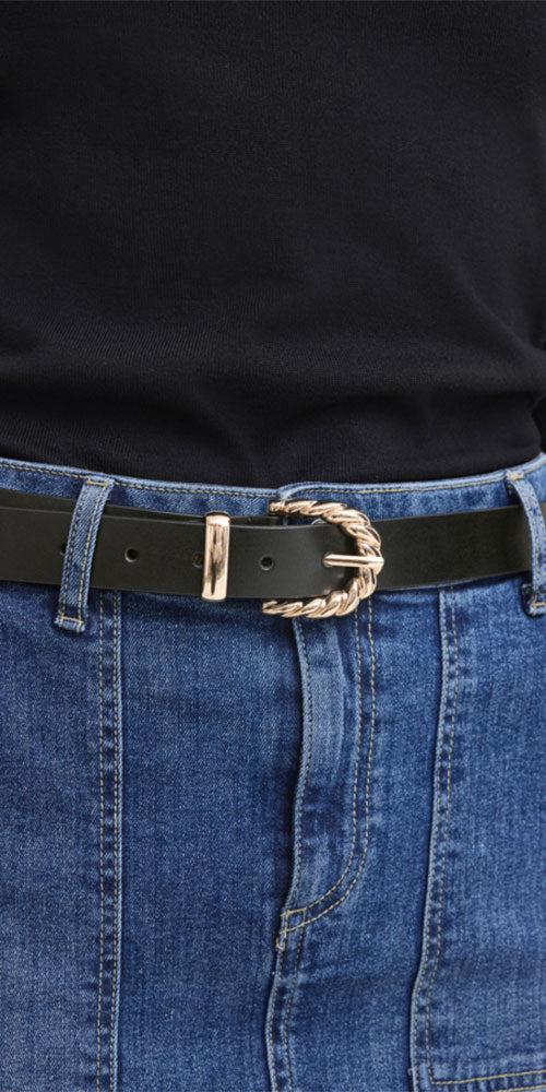 B.Young Gold Twist Buckle Belt