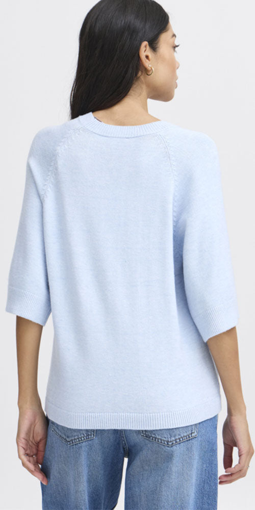 B.Young Half Sleeve Sweater, light blue