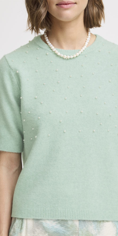 B.Young Pearl Embellished Sweater