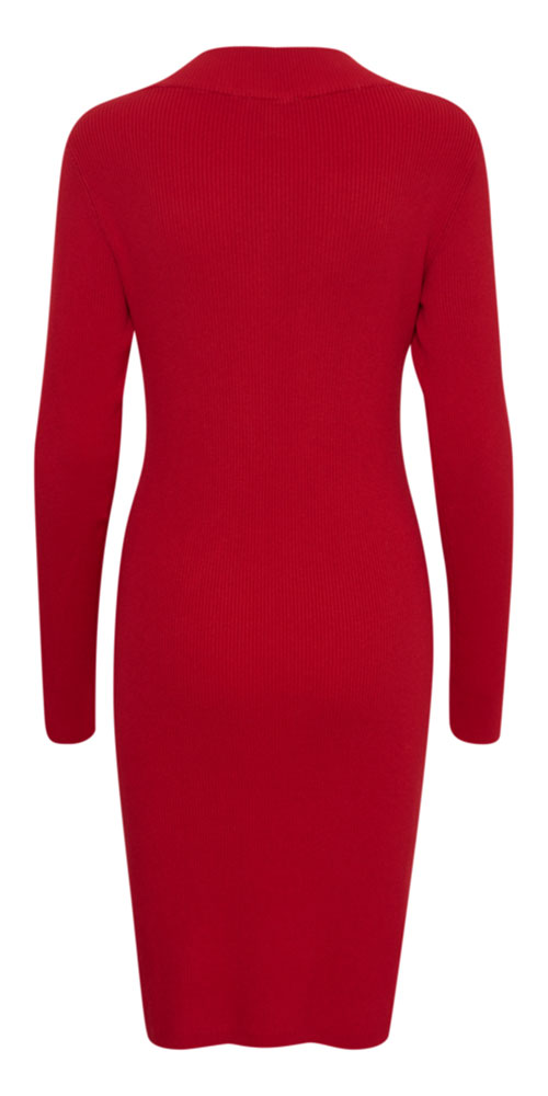 B.Young Ribbed Dress, red