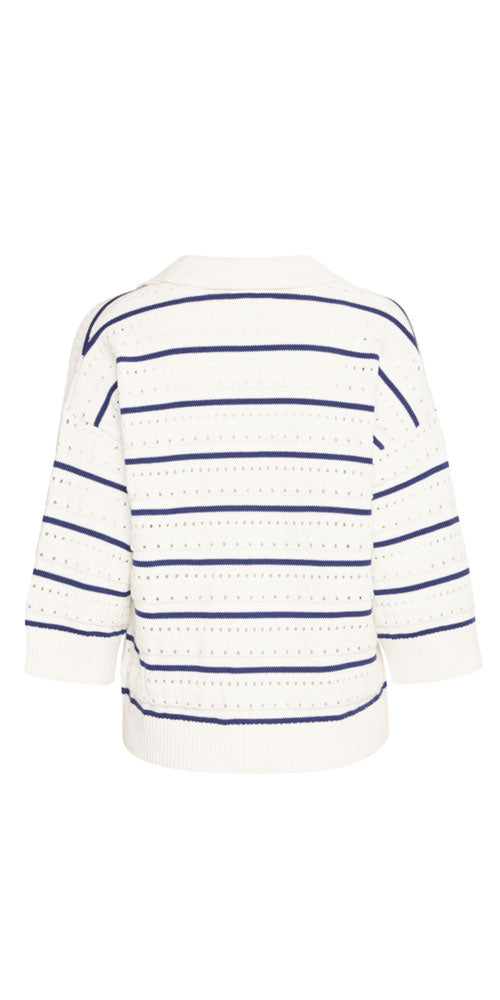 B.Young Striped Polo Sweater