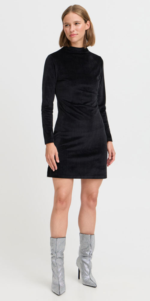 B.Young Velour Dress, black