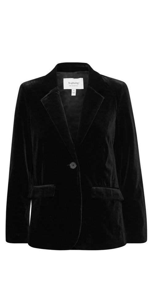 B.Young Velvet Blazer, black