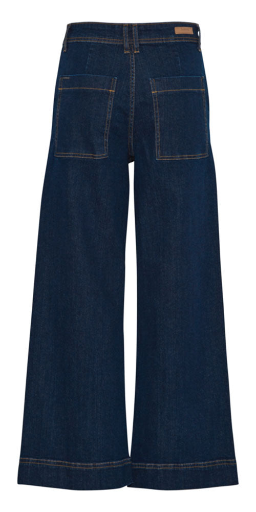 B.Young High waisted Wide Jeans, dark indigo