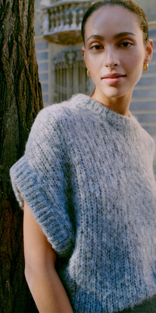 B.Young Knitted Pullover Vest