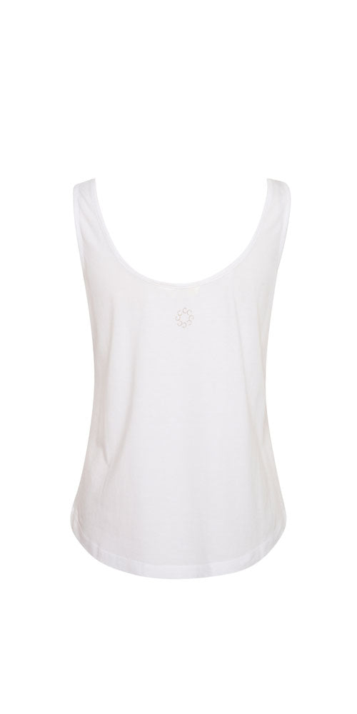 Cream Naia Tank, white