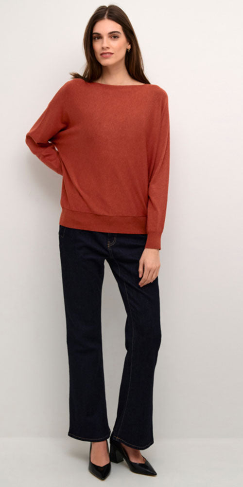 Culture Fine Knit Pullover, spice