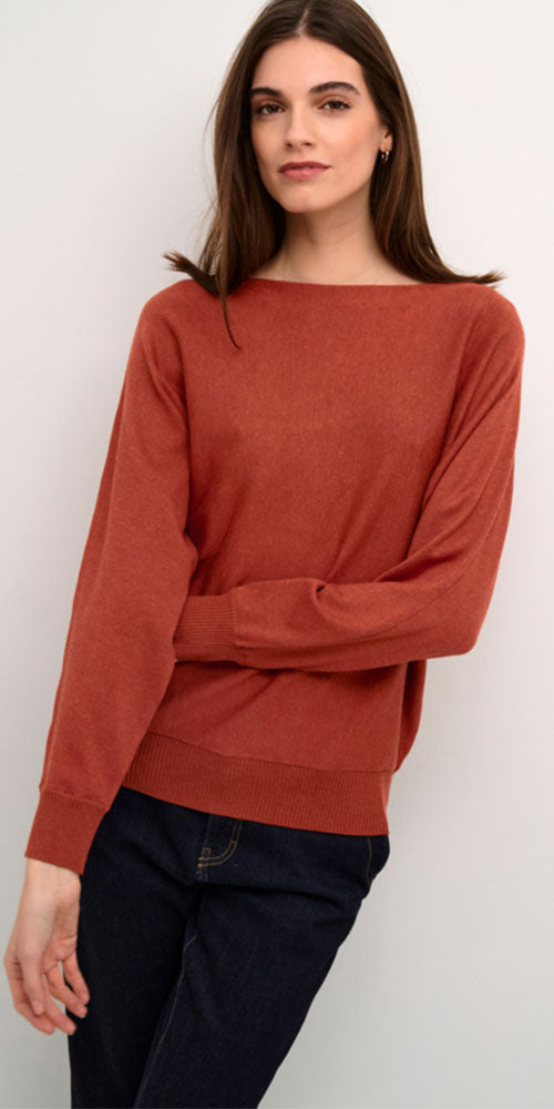 Culture Fine Knit Pullover, spice