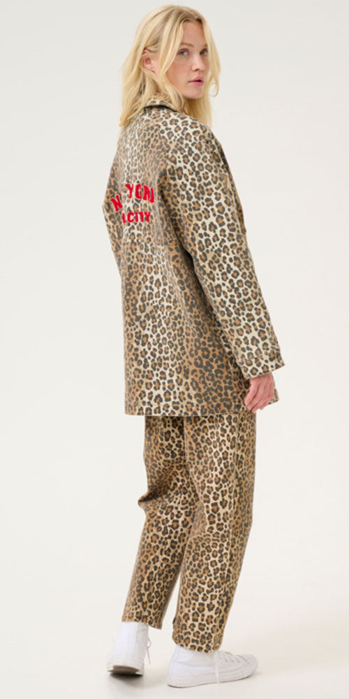 Culture Leopard Print Denim Jacket