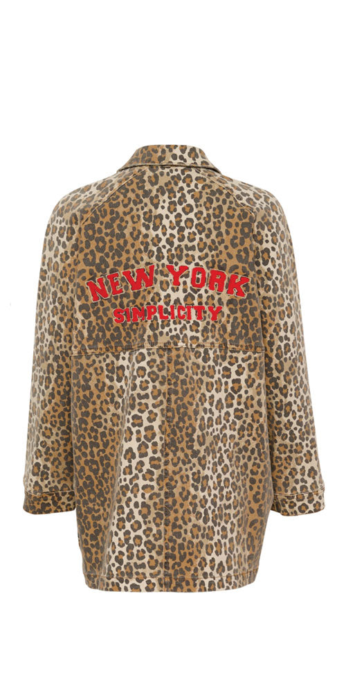 Culture Leopard Print Denim Jacket