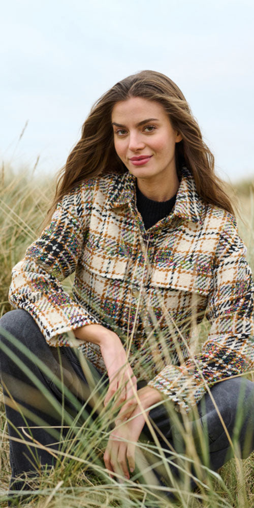 Culture Plaid Bouclé Jacket