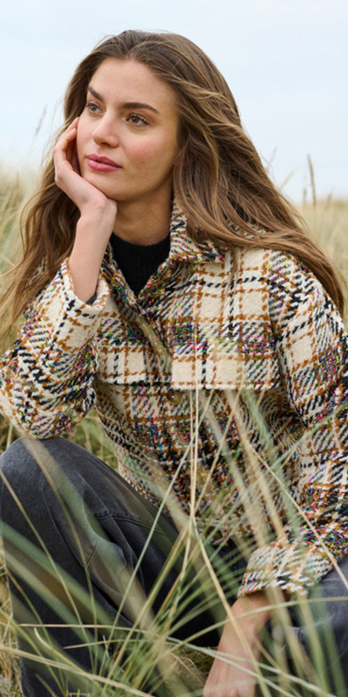 Culture Plaid Bouclé Jacket