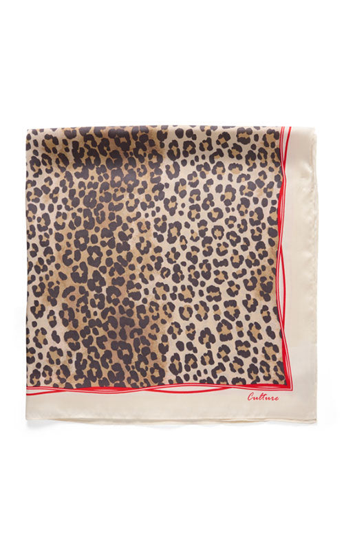 Culture Silky Leopard Print Scarf