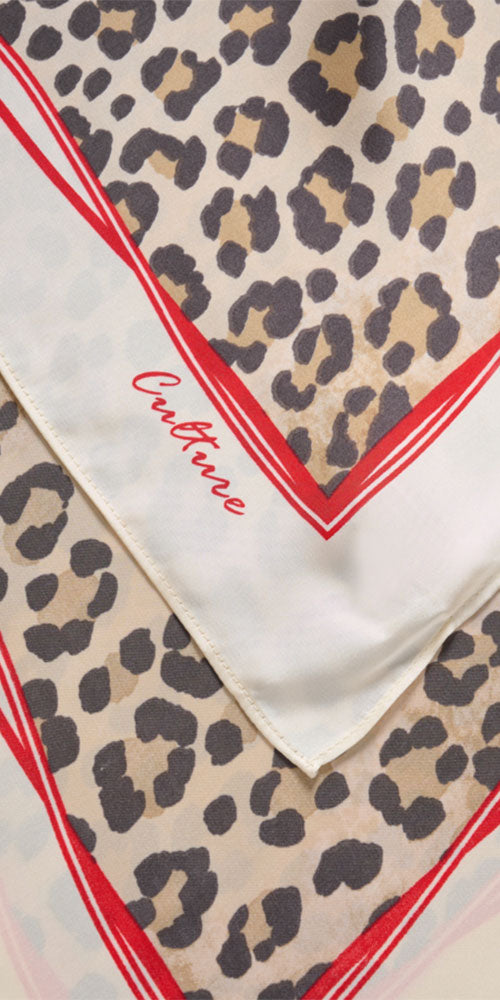 Culture Silky Leopard Print Scarf