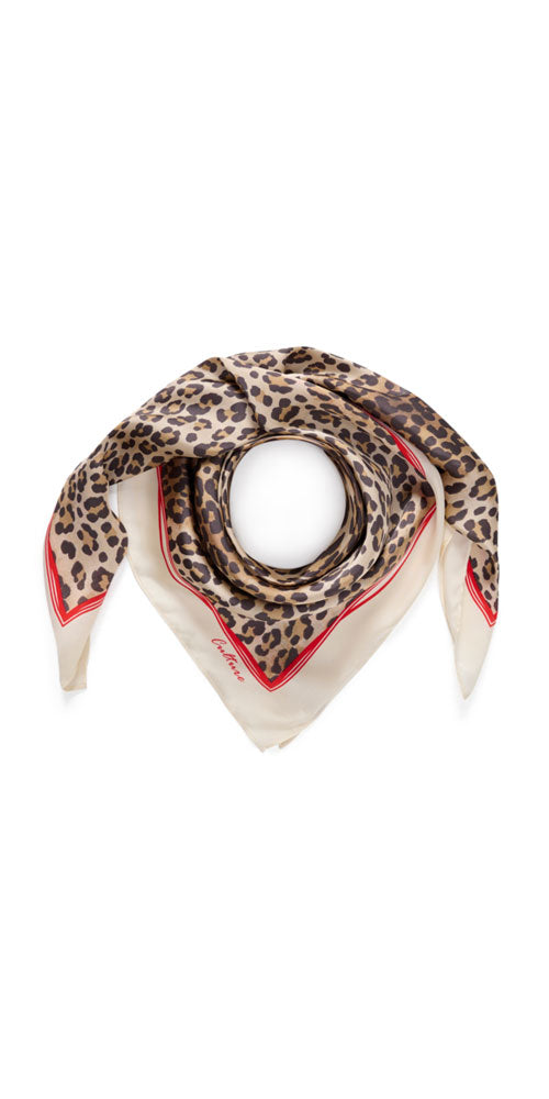 Culture Silky Leopard Print Scarf