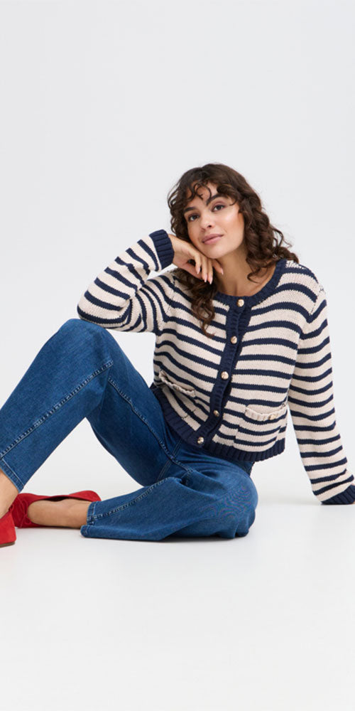 Fransa Belinda Cardy, navy stripe