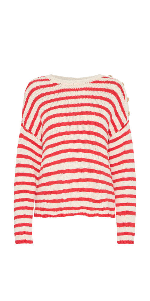 Fransa Belinda Pullover, red sripe