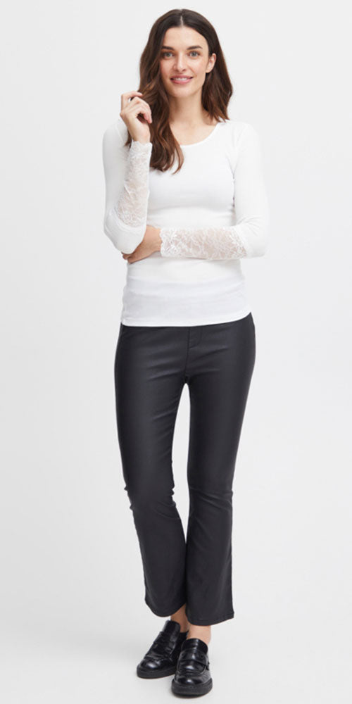 Fransa Lace Cuff Tee