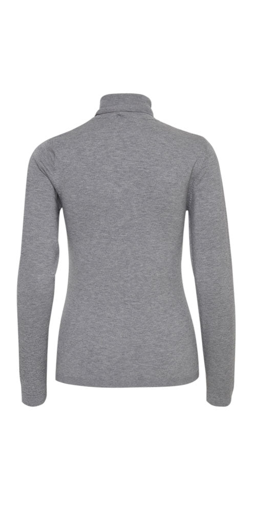 Ichi Fine Knit Turtleneck, heathered grey