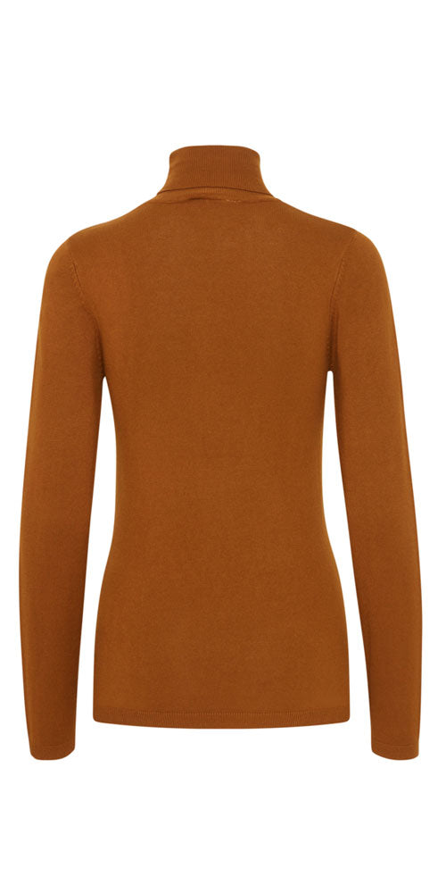 Ichi Fine Knit Turtleneck, ochre