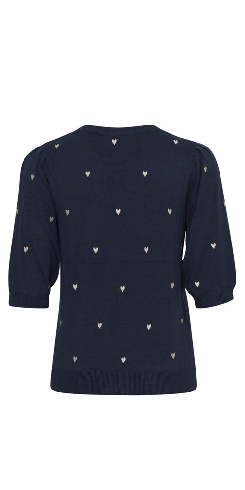 Ichi Hearts pullover, navy