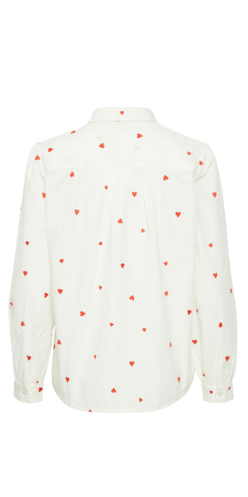 Ichi Heart Shirt, white/red