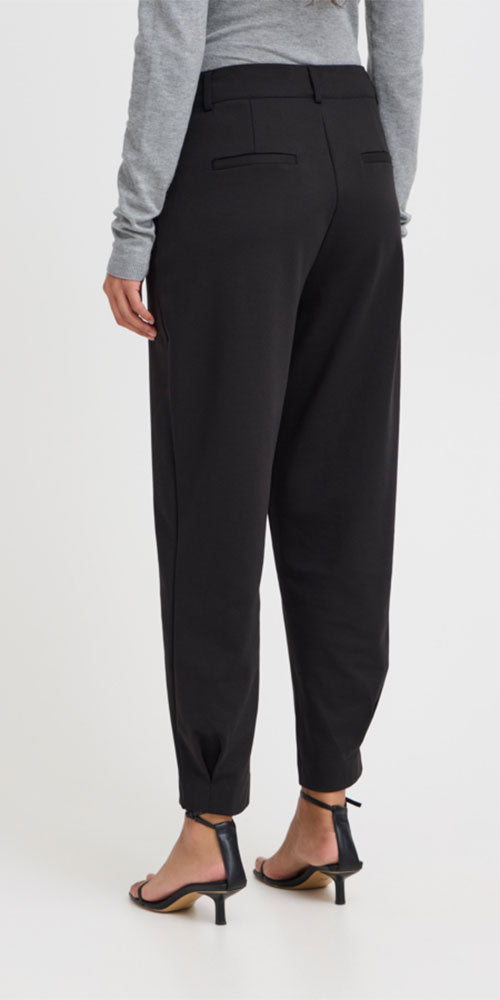 Ichi Ponte Knit Simon Pants, black