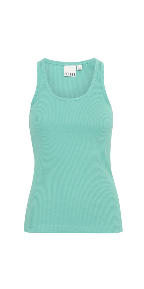 Ichi Ribbed Racer Tank, mint