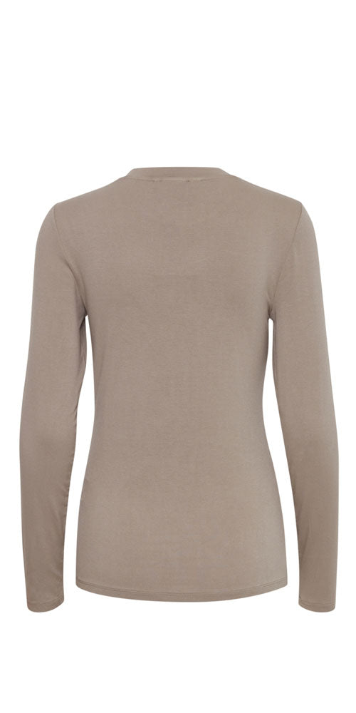 Ichi Viscose Jersey Top, taupe