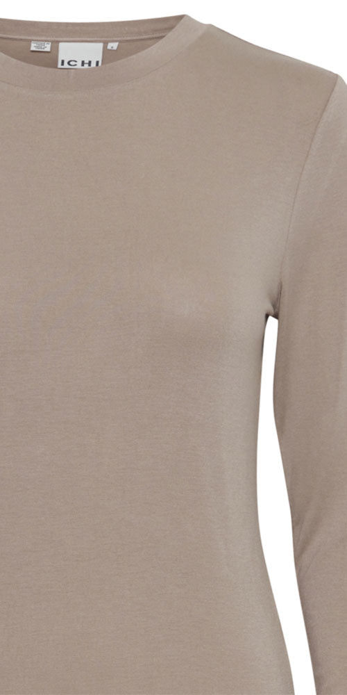 Ichi Viscose Jersey Top, taupe