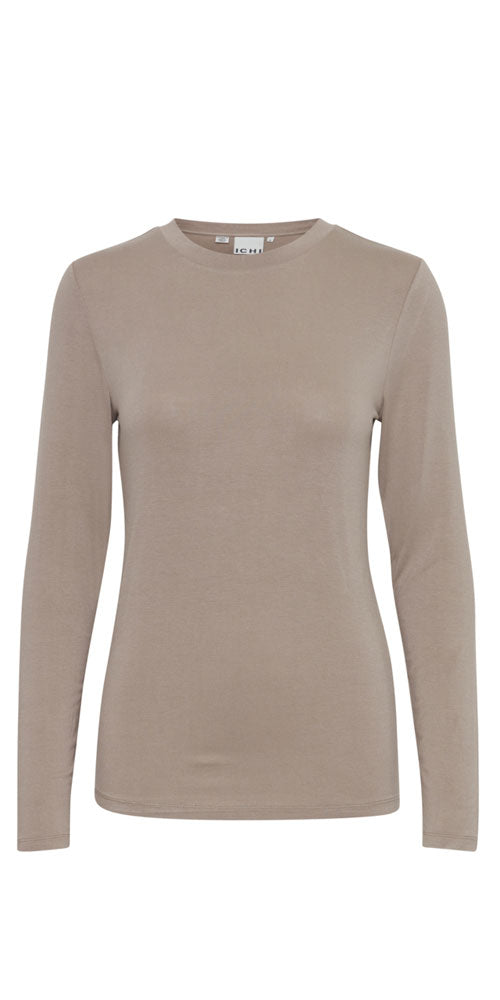 Ichi Viscose Jersey Top, taupe