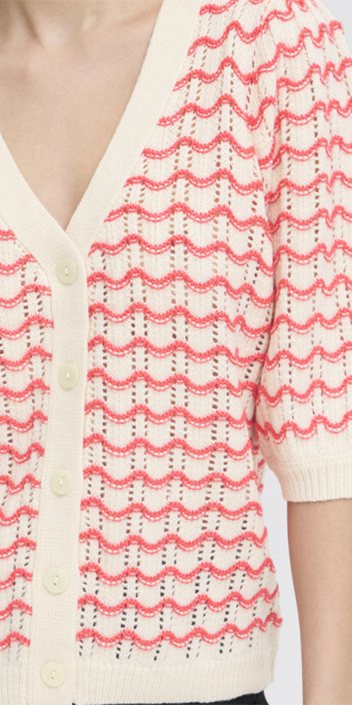 Ichi Zig Zag Cardy, coral red