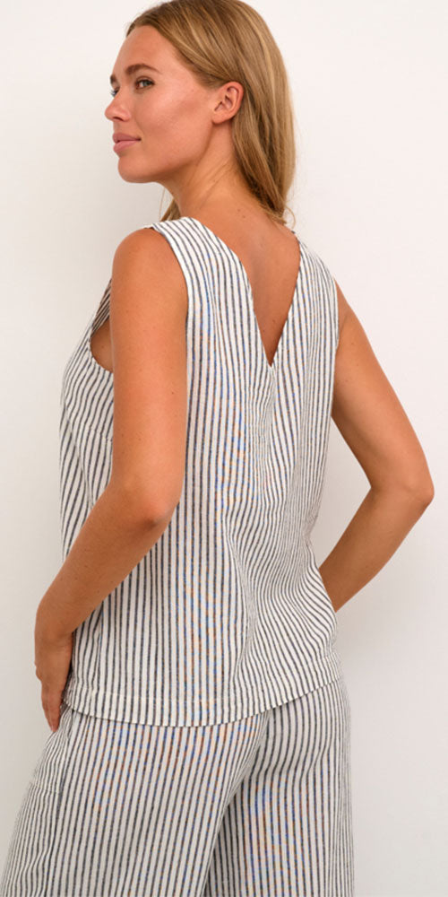 Kaffe Linen Blend Tank Top