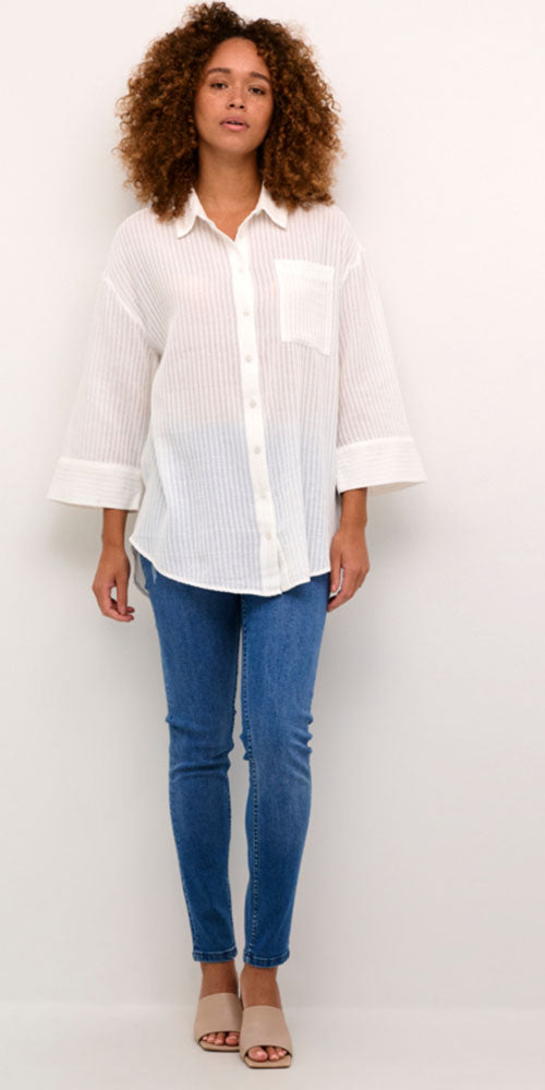 Kaffe Striped Cotton Shirt