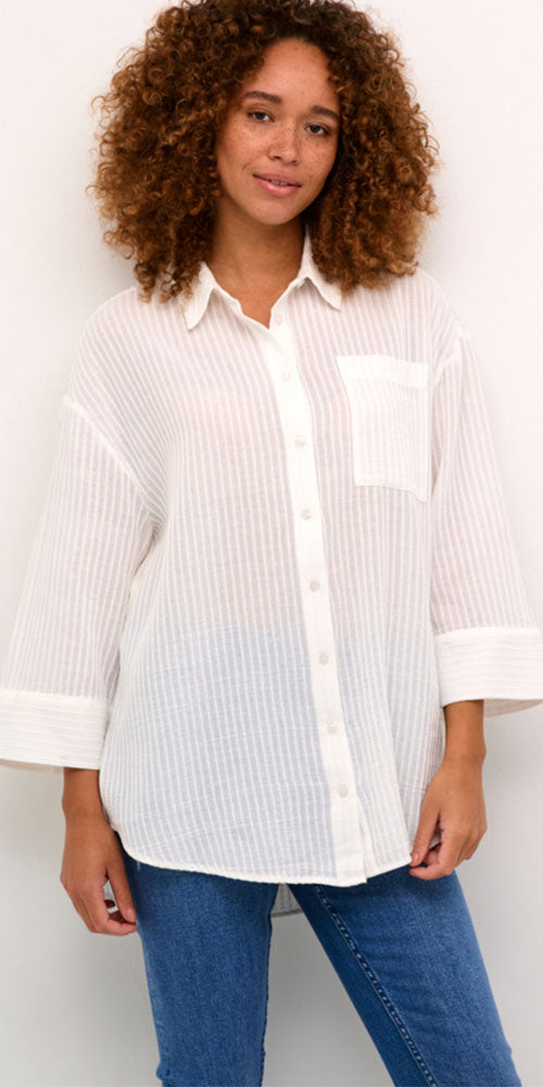 Kaffe Striped Cotton Shirt