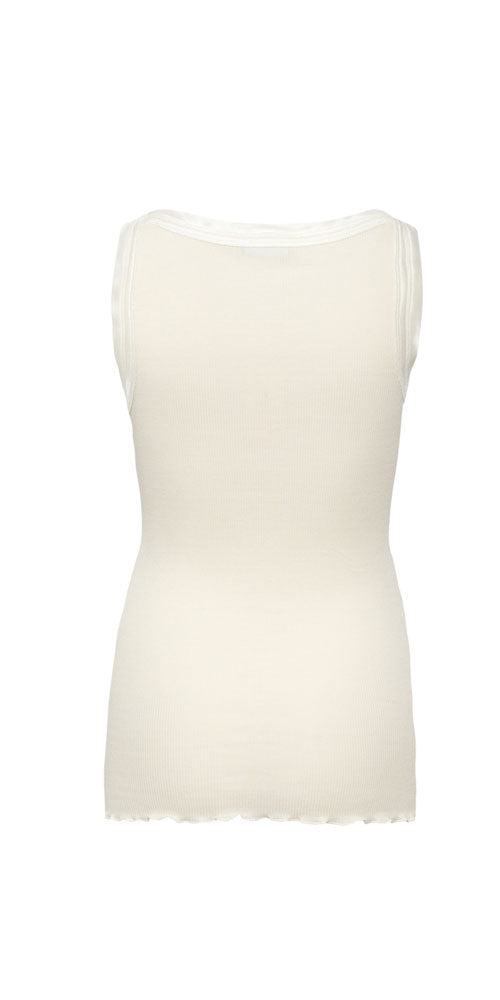 Saint Tropez Cotton/Silk Tank, off-white