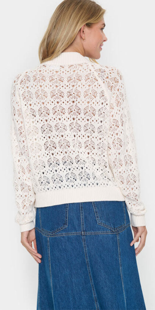 Saint Tropez Lacey Knit Cardy