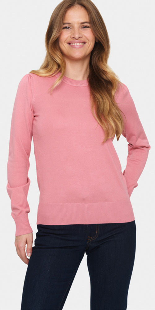 Saint Tropez Lightweight Crew Sweater, rose