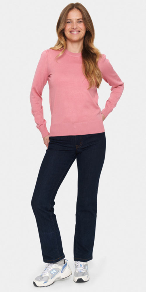 Saint Tropez Lightweight Crew Sweater, rose