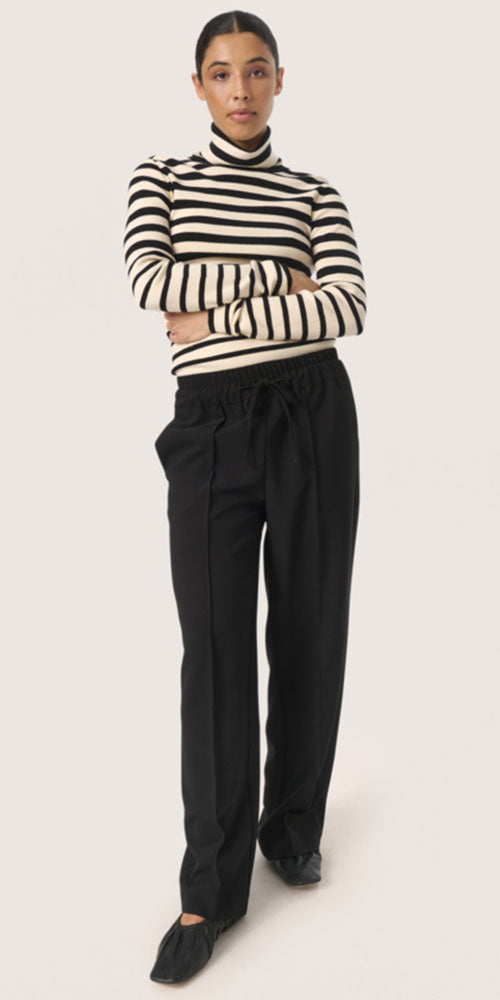 Soaked Graduated Stripe Turtleneck