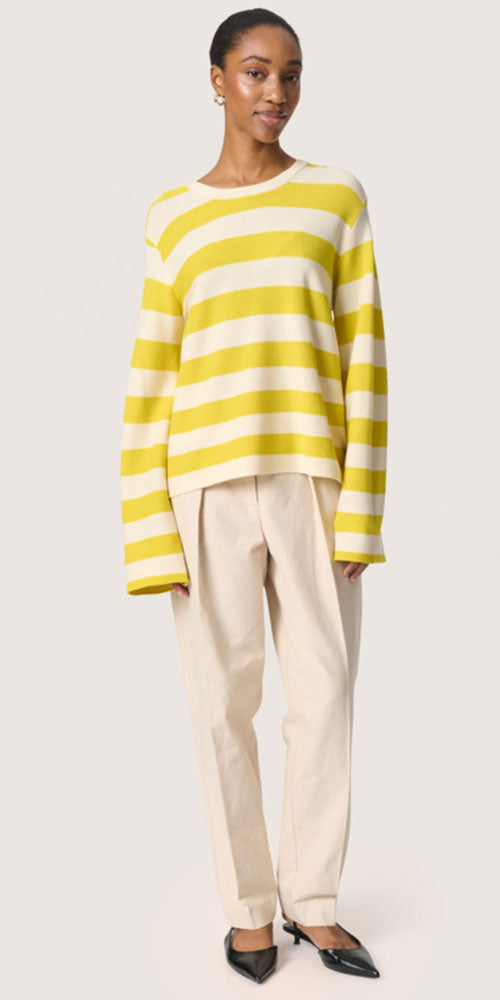 Soaked Striped Knit Pullover