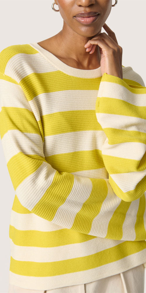 Soaked Striped Knit Pullover