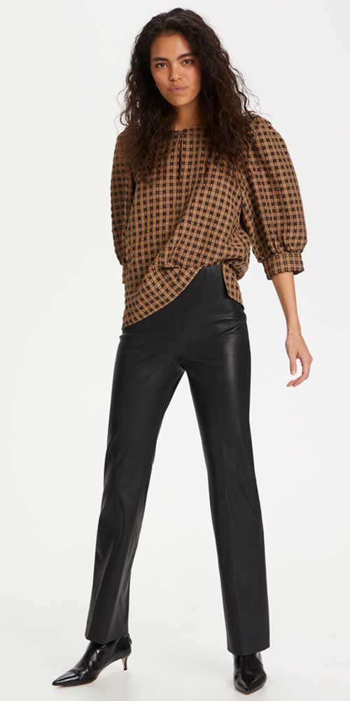 Zara Brown Faux Leather Pants | NWT | XS 